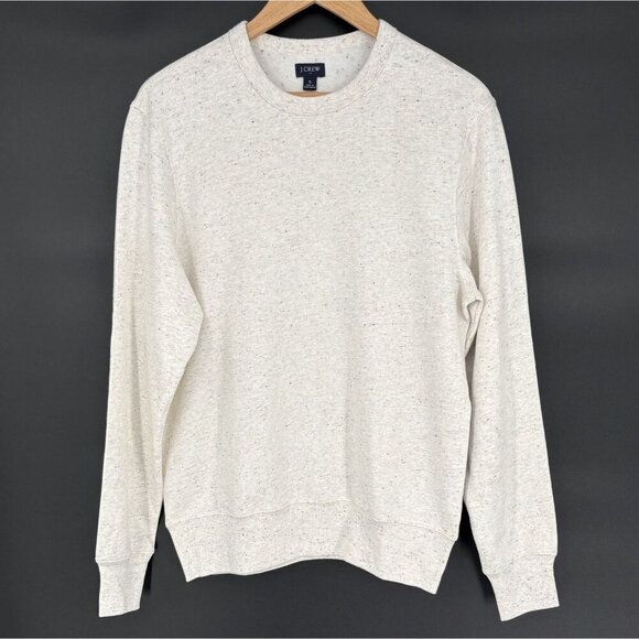 J.Crew Other - J.Crew Mens Marled Fleece Crewneck Sweatshirt S Cream Multi Preppy Old Money